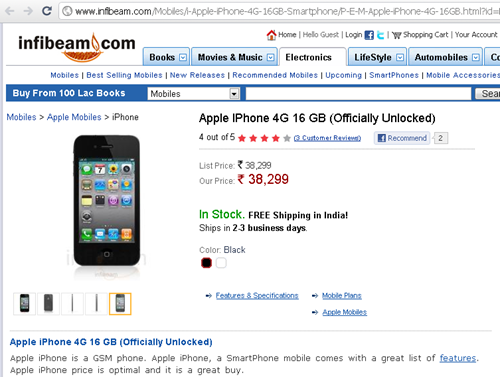 iPhone 4 available in India?