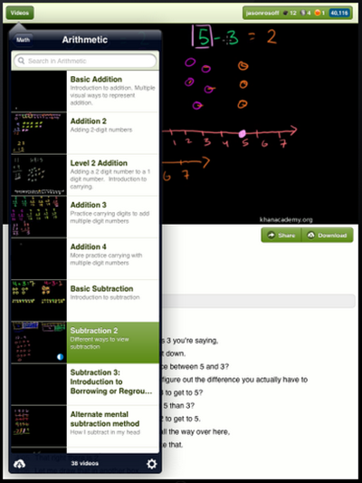 Khan Academy iPad app is cool, free and open source