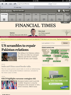 Financial Times India iPad app [review]