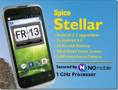 Stellar Craze Mi-355–The Dual Sim Android phone from Spice