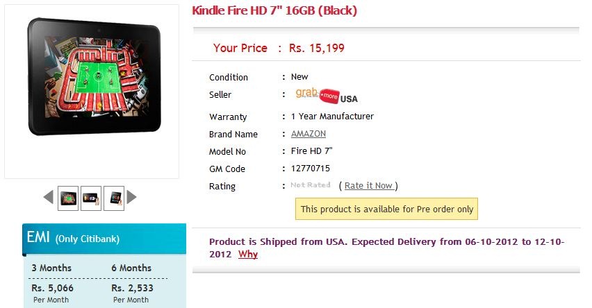 Pre-Order Kindle Fire HD & Kindle Paperwhite in India for Rs. 15.2k & Rs. 9.3k respectively