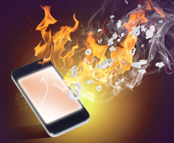 burning phone hot