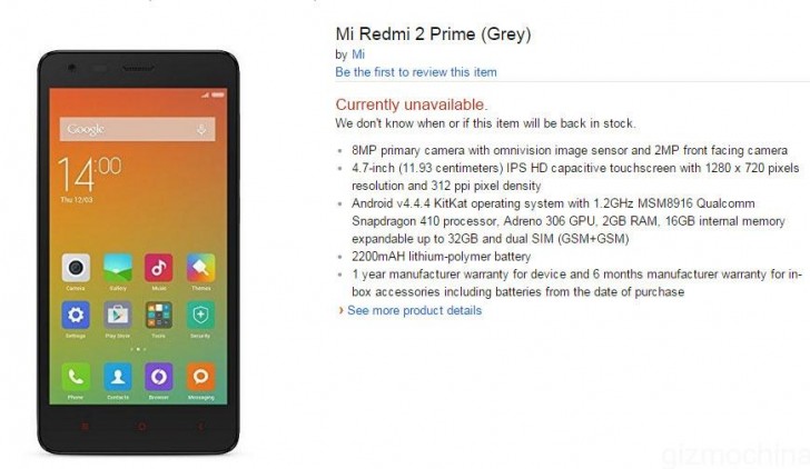 Xiaomi To Sell Phones Offline in India, Redmi 2 Prime Pops Up.