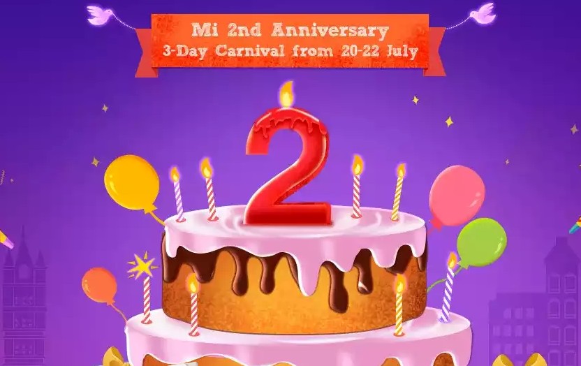 Mi Anniversary 3 Day Carnival Starting From 20 July. Mi 5, Note 3, Mi Max @ Rs. 1